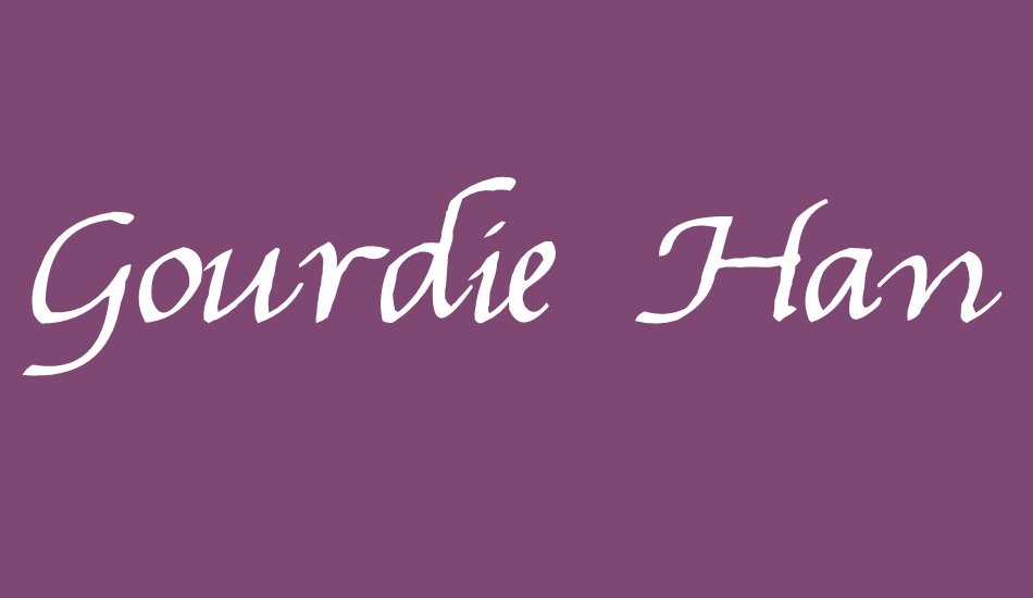 Gourdie Handwriting font big