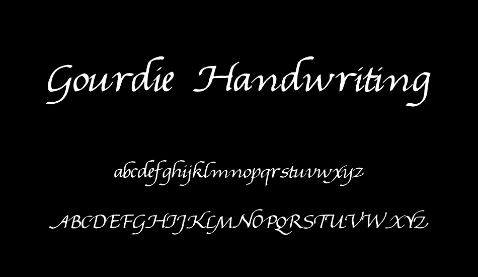 Gourdie Handwriting font