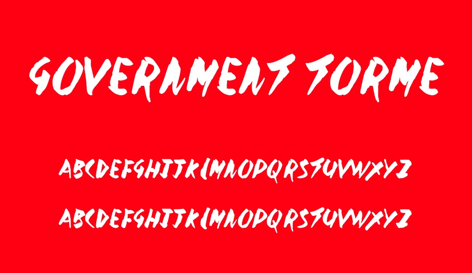Government Torment font