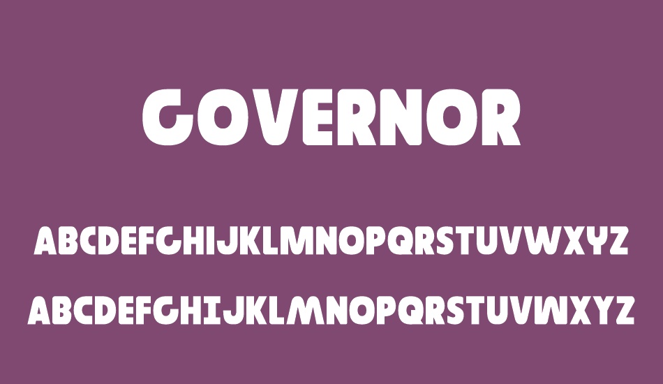 Governor font