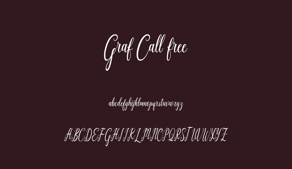 Graf Call free font