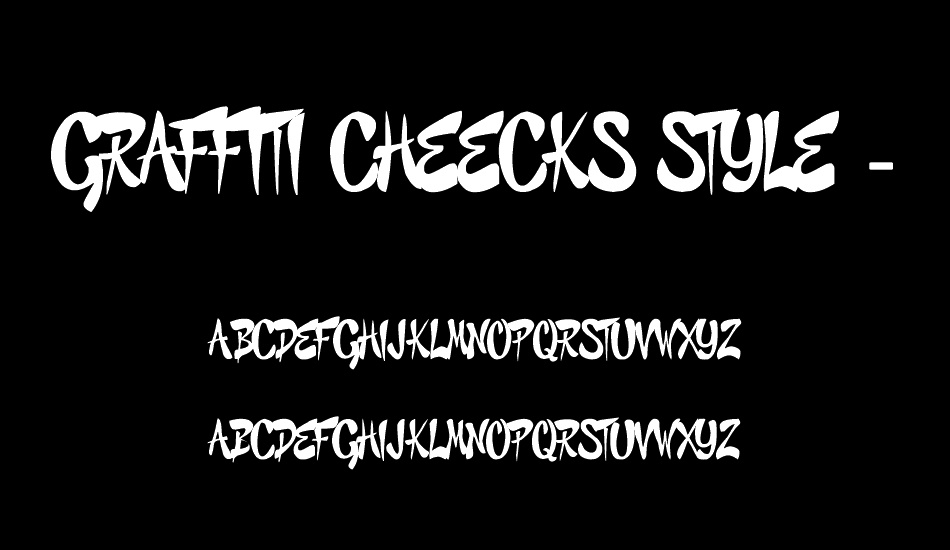 GRAFFITI CHEECKS STYLE - URBAN font