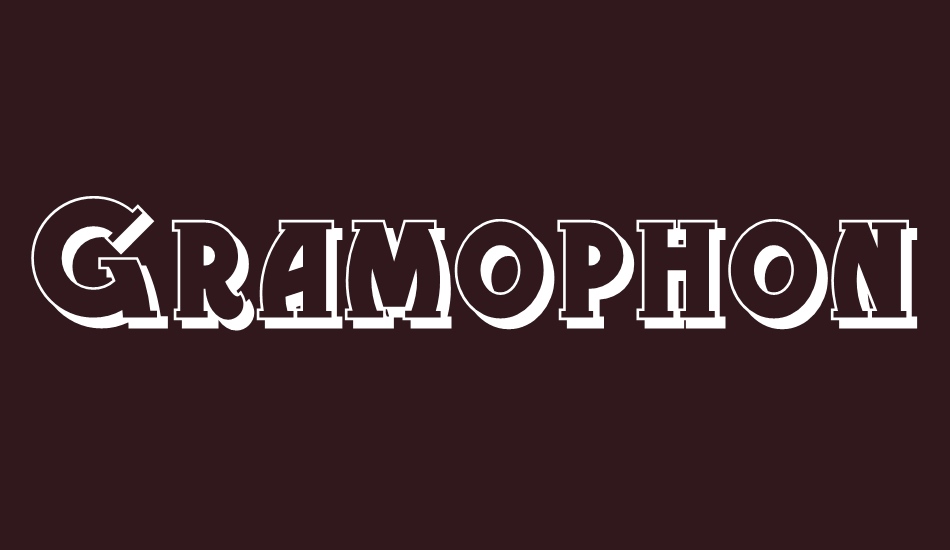 Gramophone Shaded free font