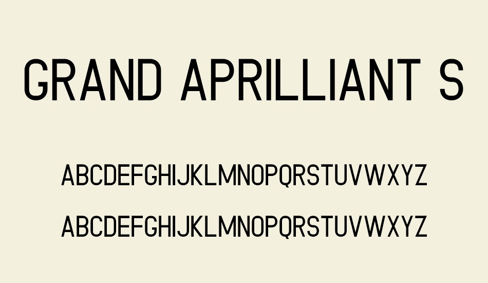 Grand Aprilliant Sans font
