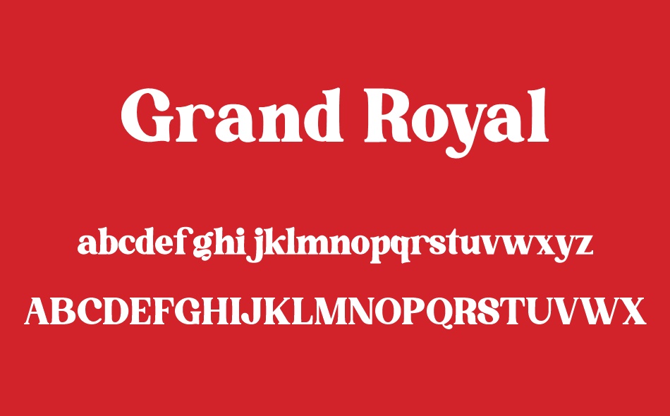 Grand Royal font