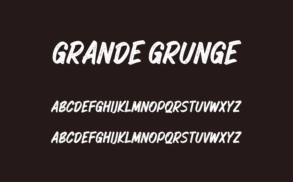 Grande Grunge font