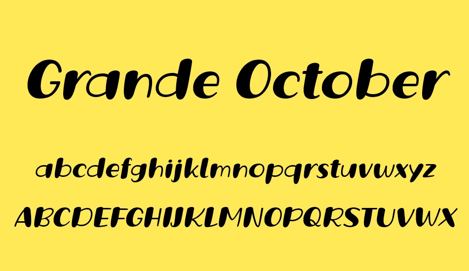 Grande October Three font