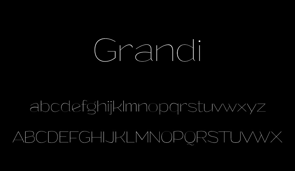 Grandi PERSONAL USE font