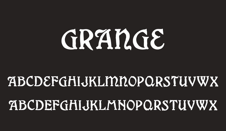 Grange font