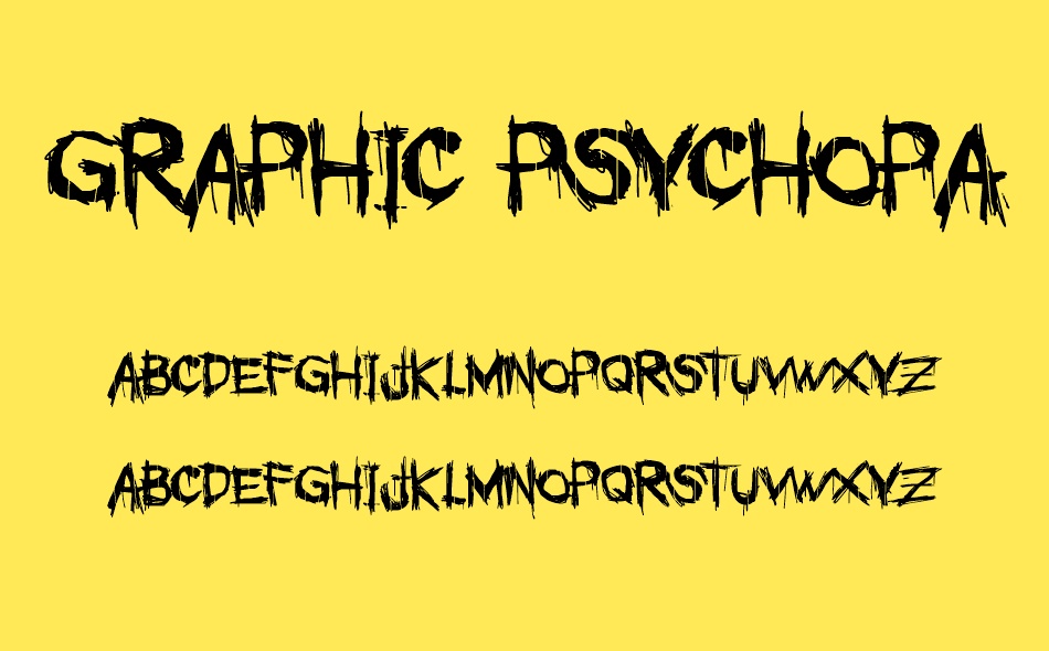 Graphic Psychopathy font