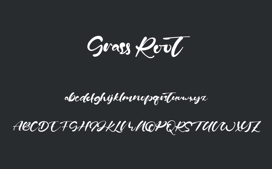 Grass Root font