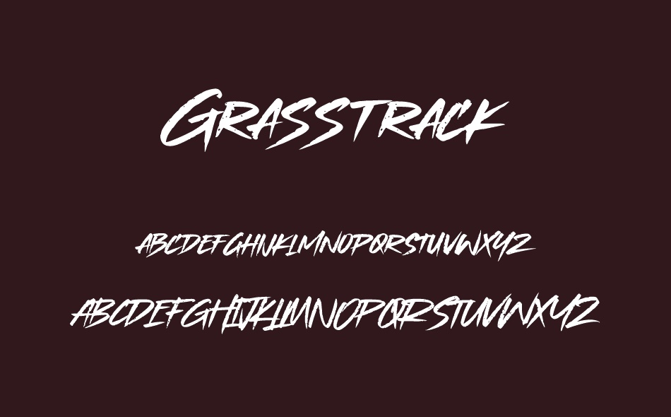 Grasstrack font