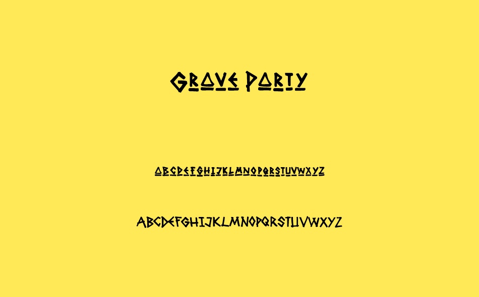 Grave Party font