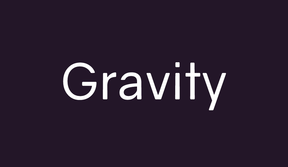 Gravity font big