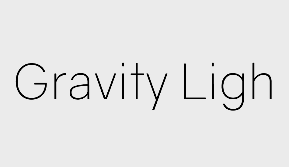 Gravity Light font big
