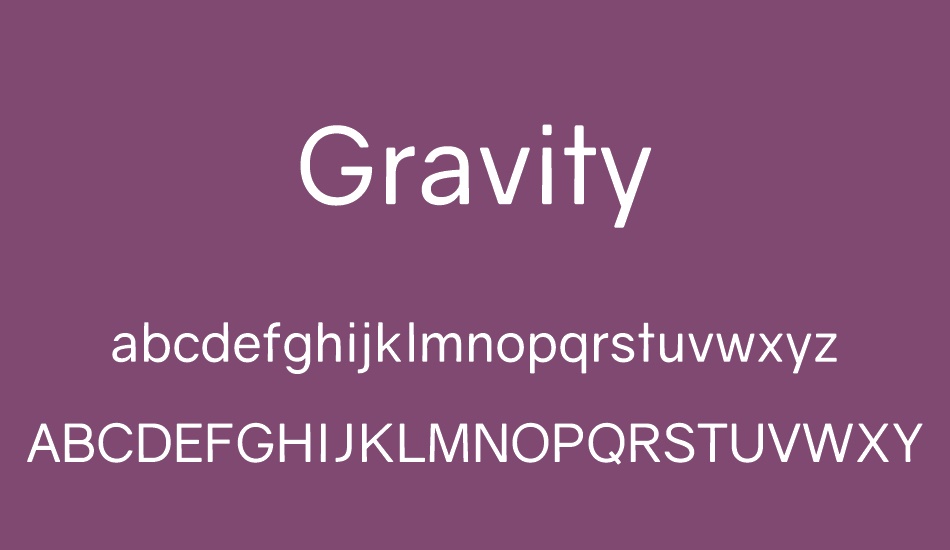 Gravity font