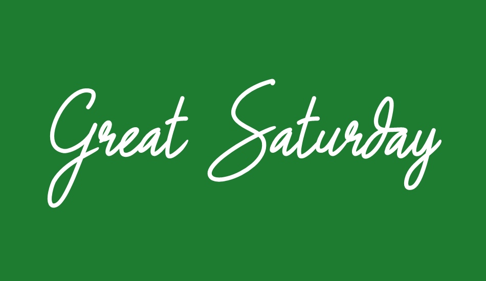 Great Saturday font big