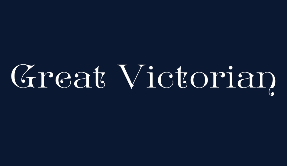 Great Victorian Standard font big