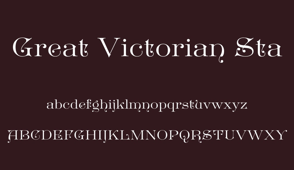 Great Victorian Standard font