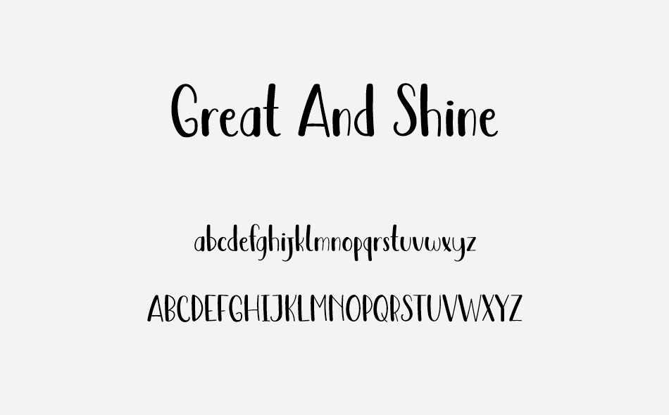Great And Shine font