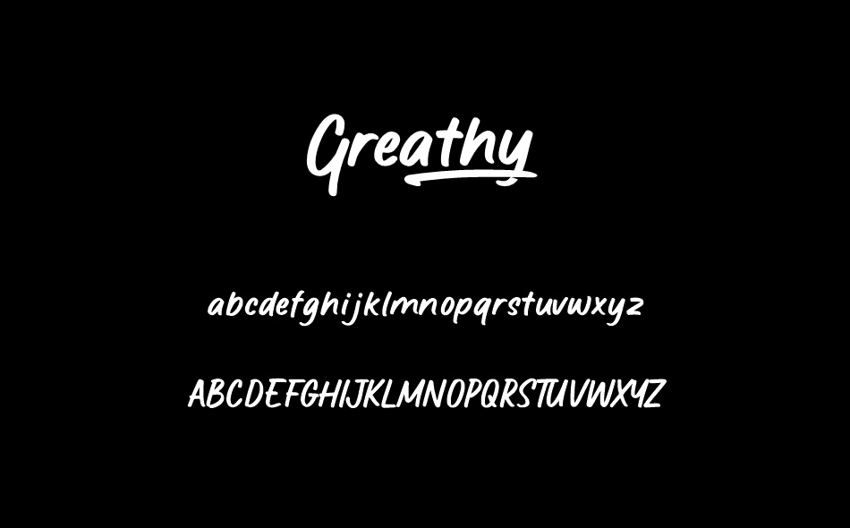 Greathy font