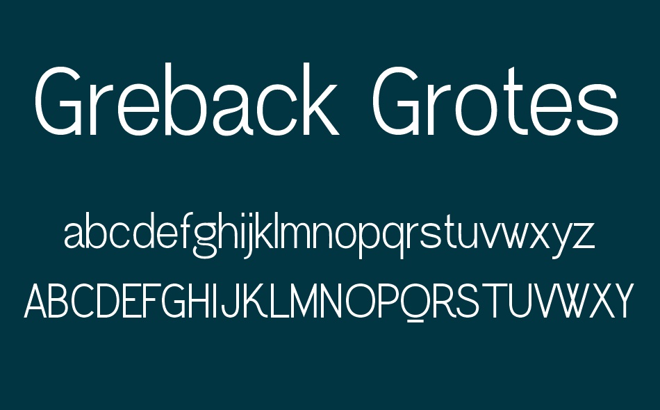 Greback Grotesque font