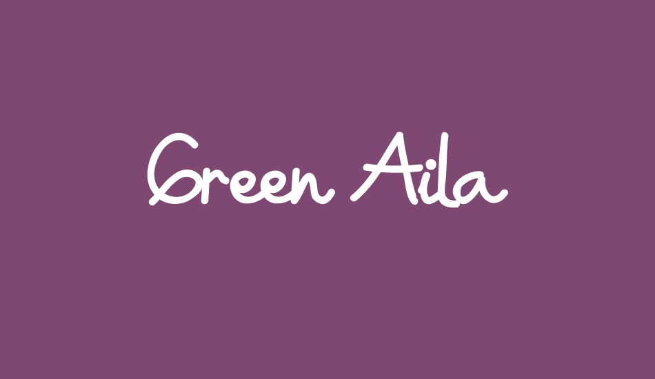 Green Aila font big