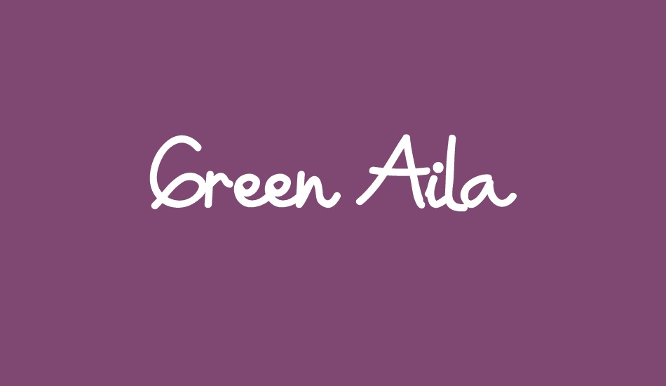 Green Aila font big