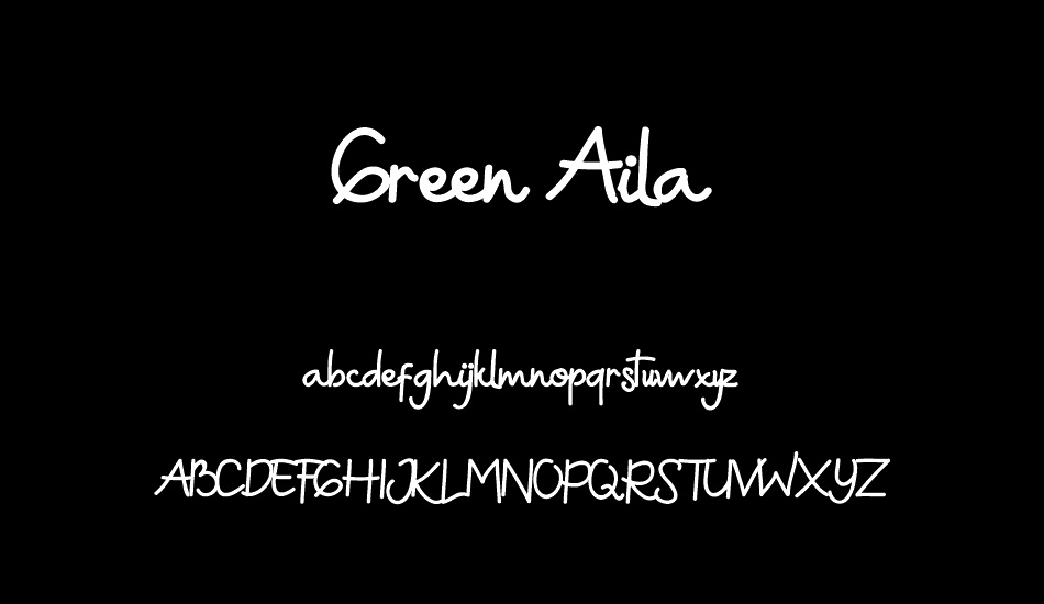 Green Aila font