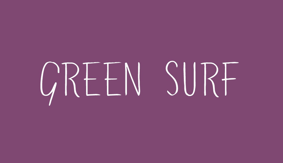 Green Surf font big