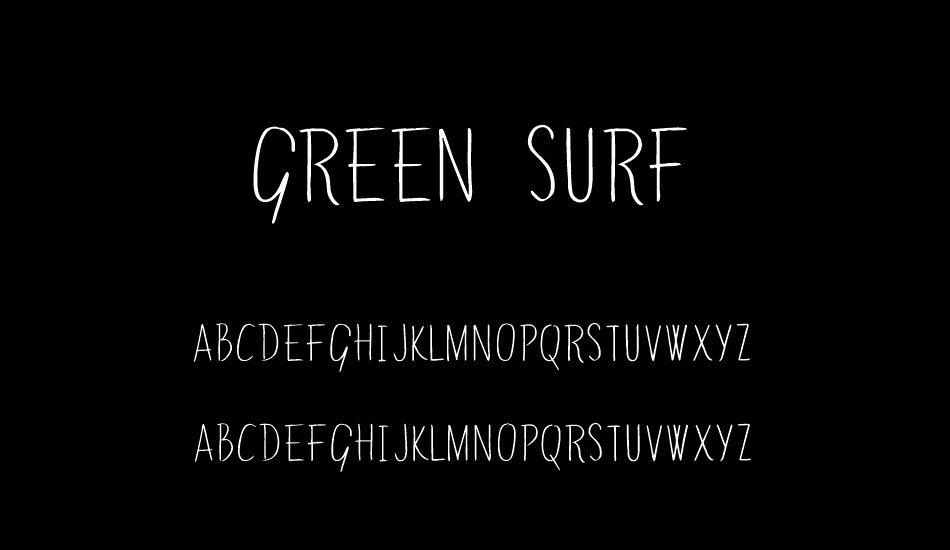 Green Surf font