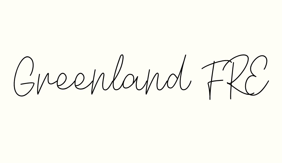 Greenland FREE font big