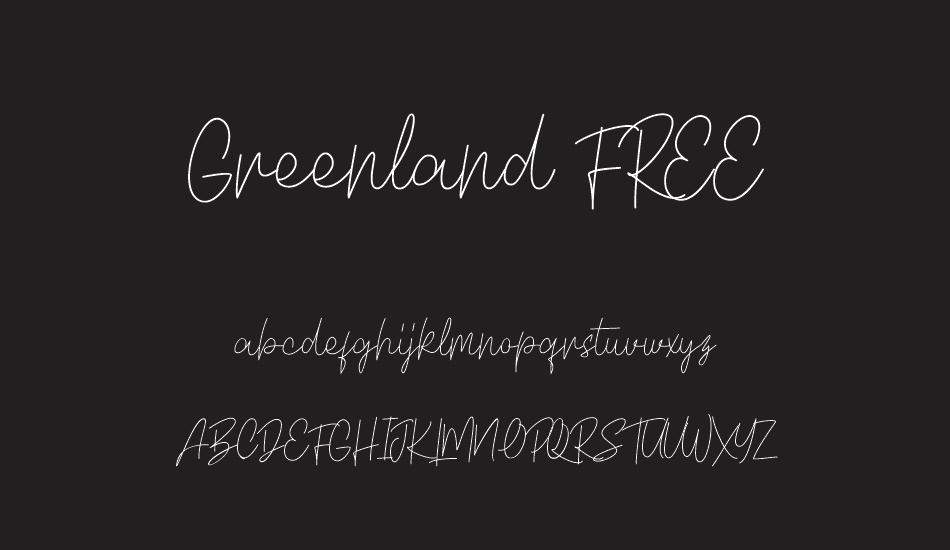 Greenland FREE font