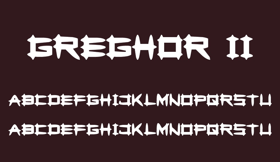 Greghor II font