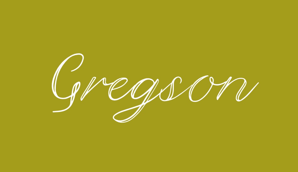 Gregson font big