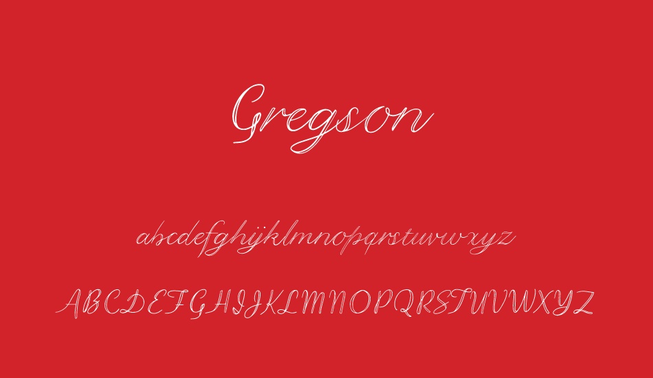 Gregson font