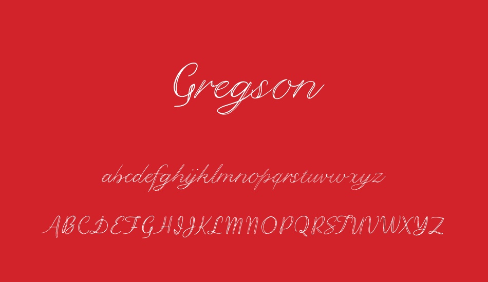 Gregson font