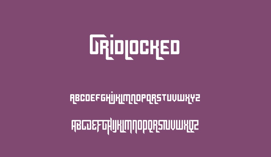 Gridlocked font