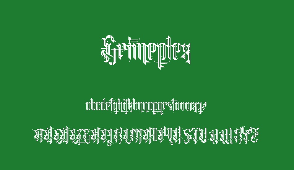 Grimeplex font