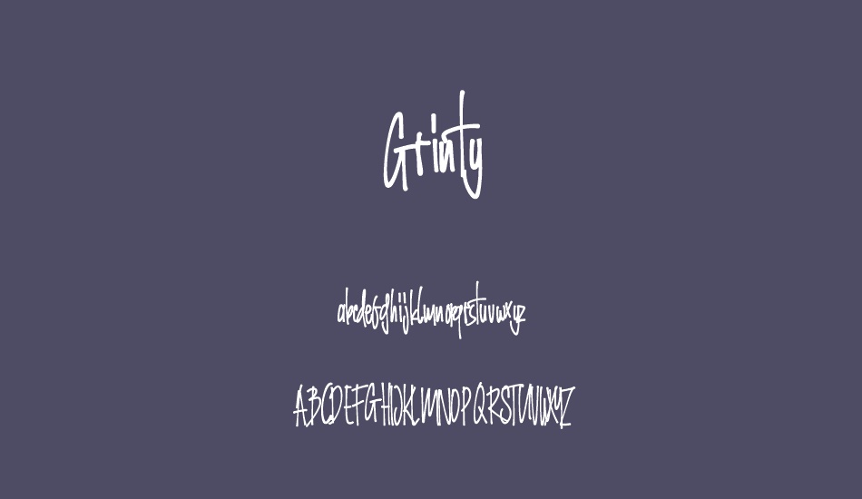 Grinty font