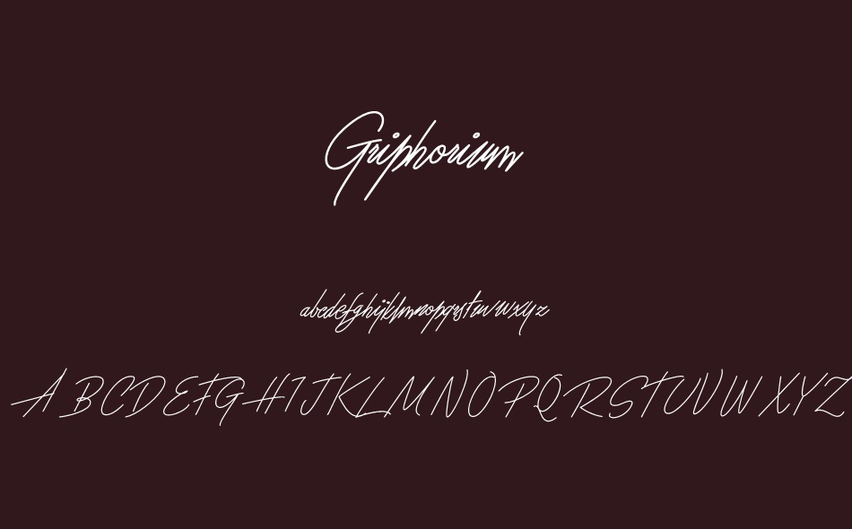 Griphorium font