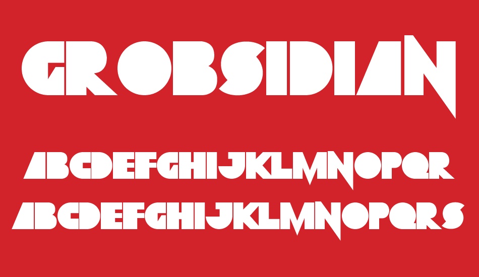 Grobsidian ExtBlk font