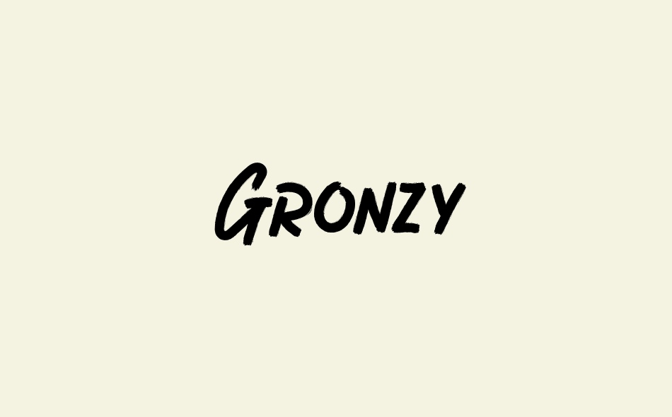 Gronzy font big