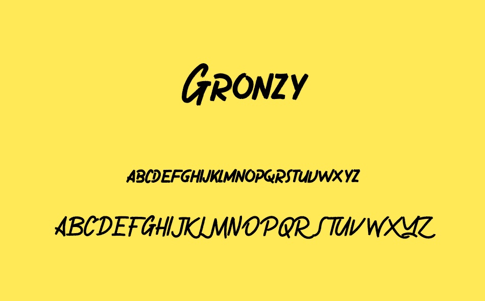 Gronzy font