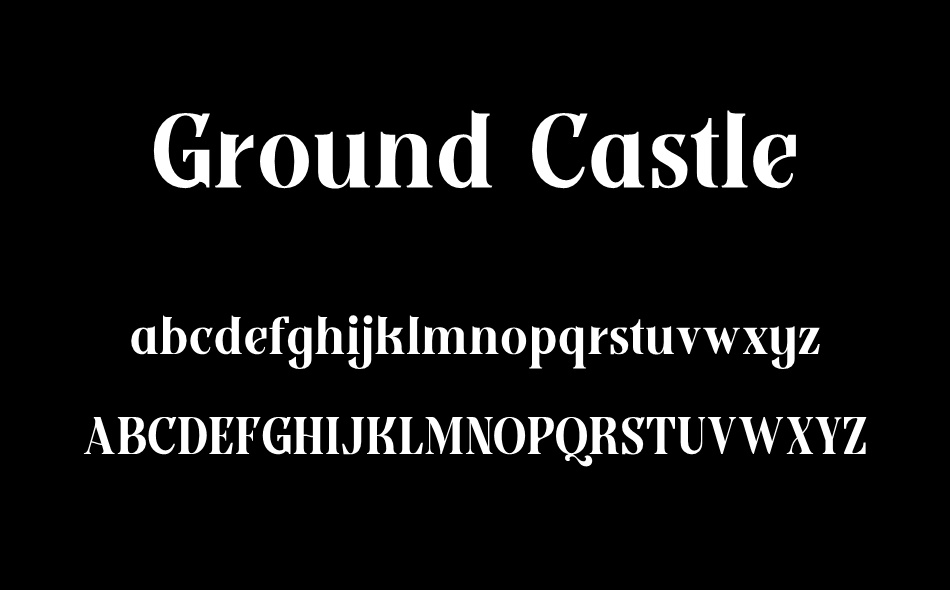 Ground Castle font