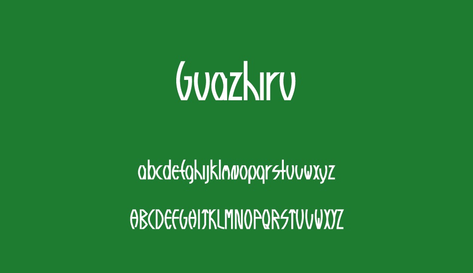 Guazhiru font