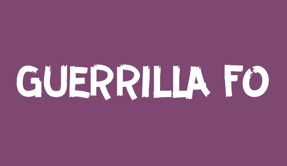 GUERRILLA FONT font big