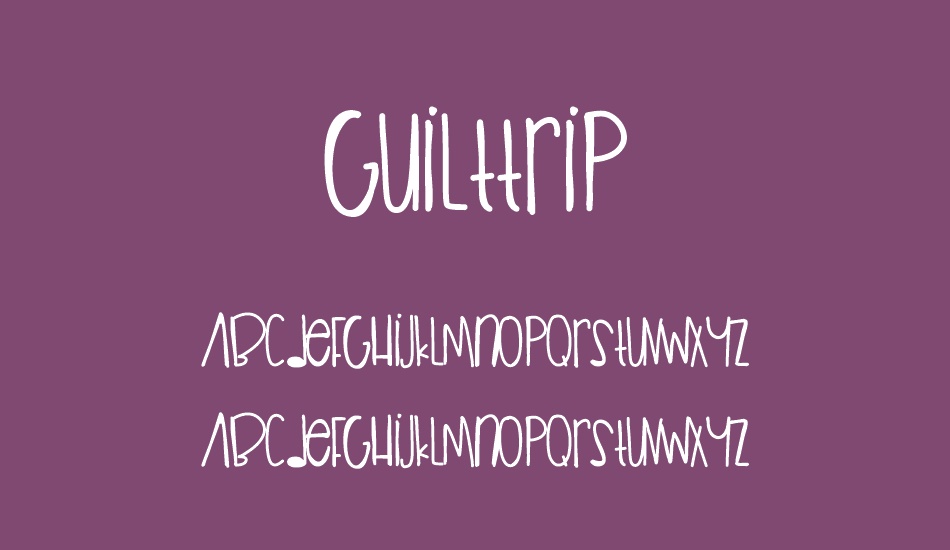 GuiltTrip font