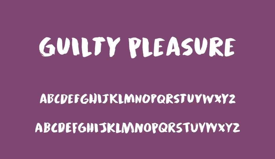guilty-pleasure-demo font