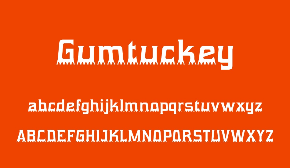 Gumtuckey font